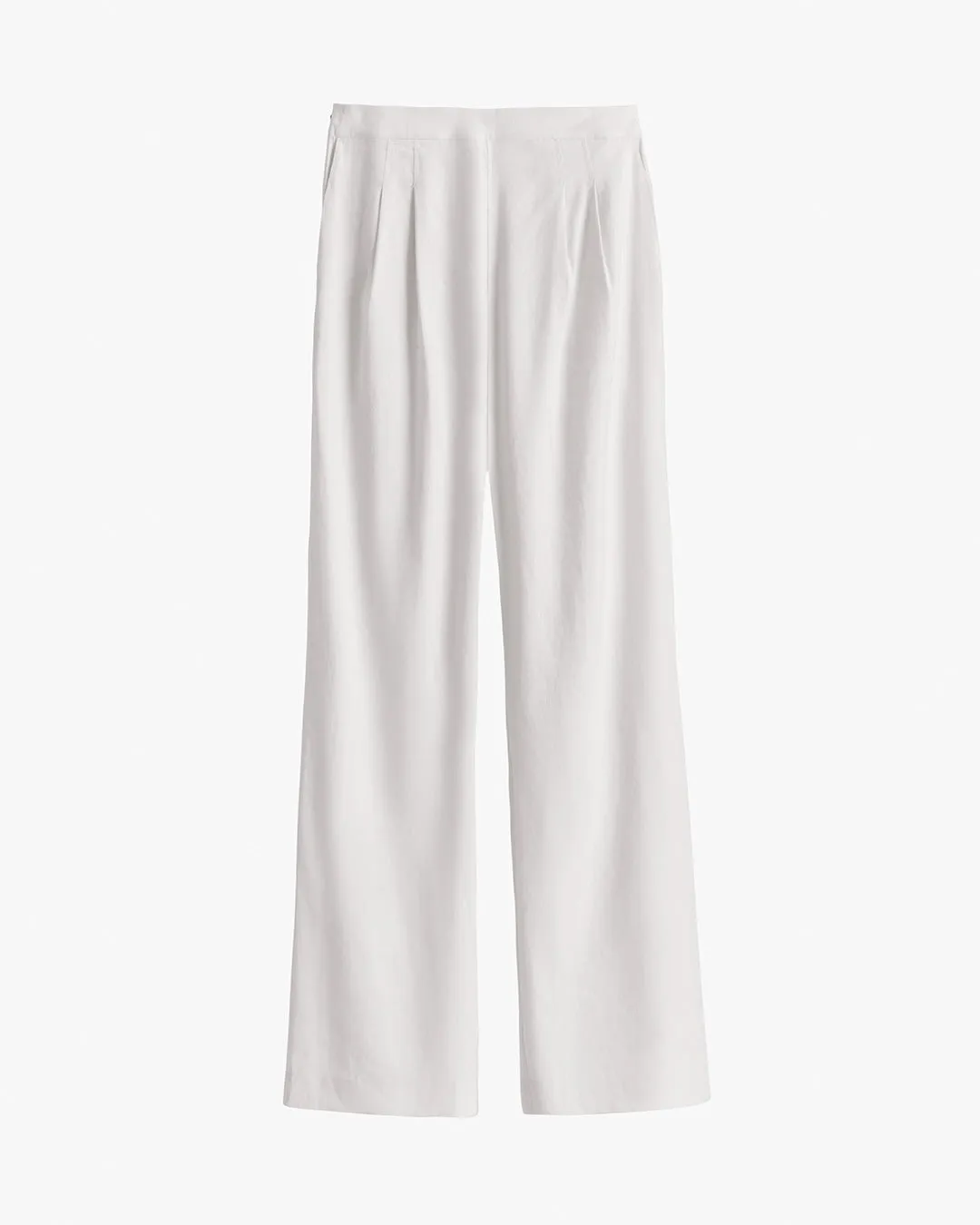 Linen Pleated Wide-Leg Pant