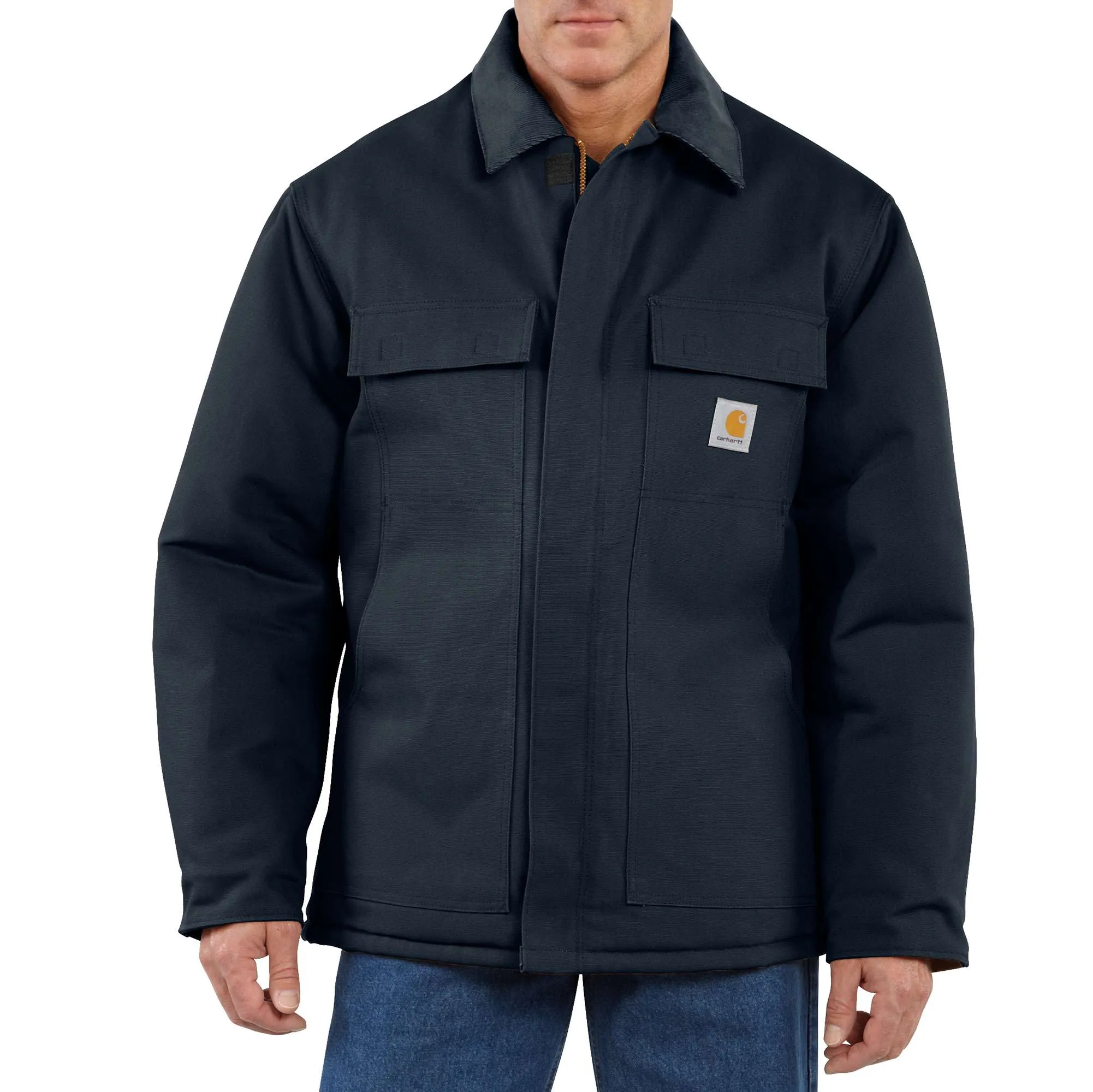 Loose Fit Firm Duck Insulated Traditional Coat