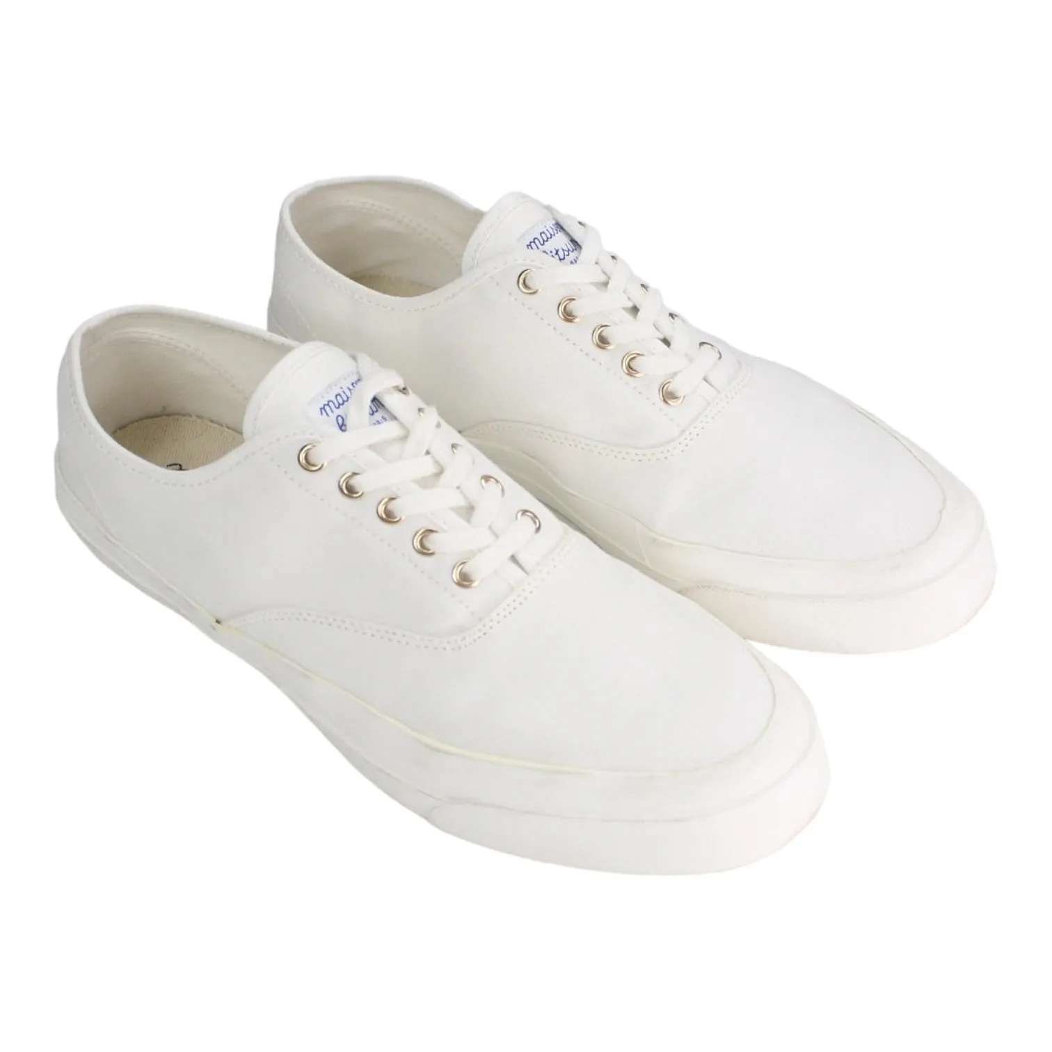 Maison Kitsume White Canvas Sneaker