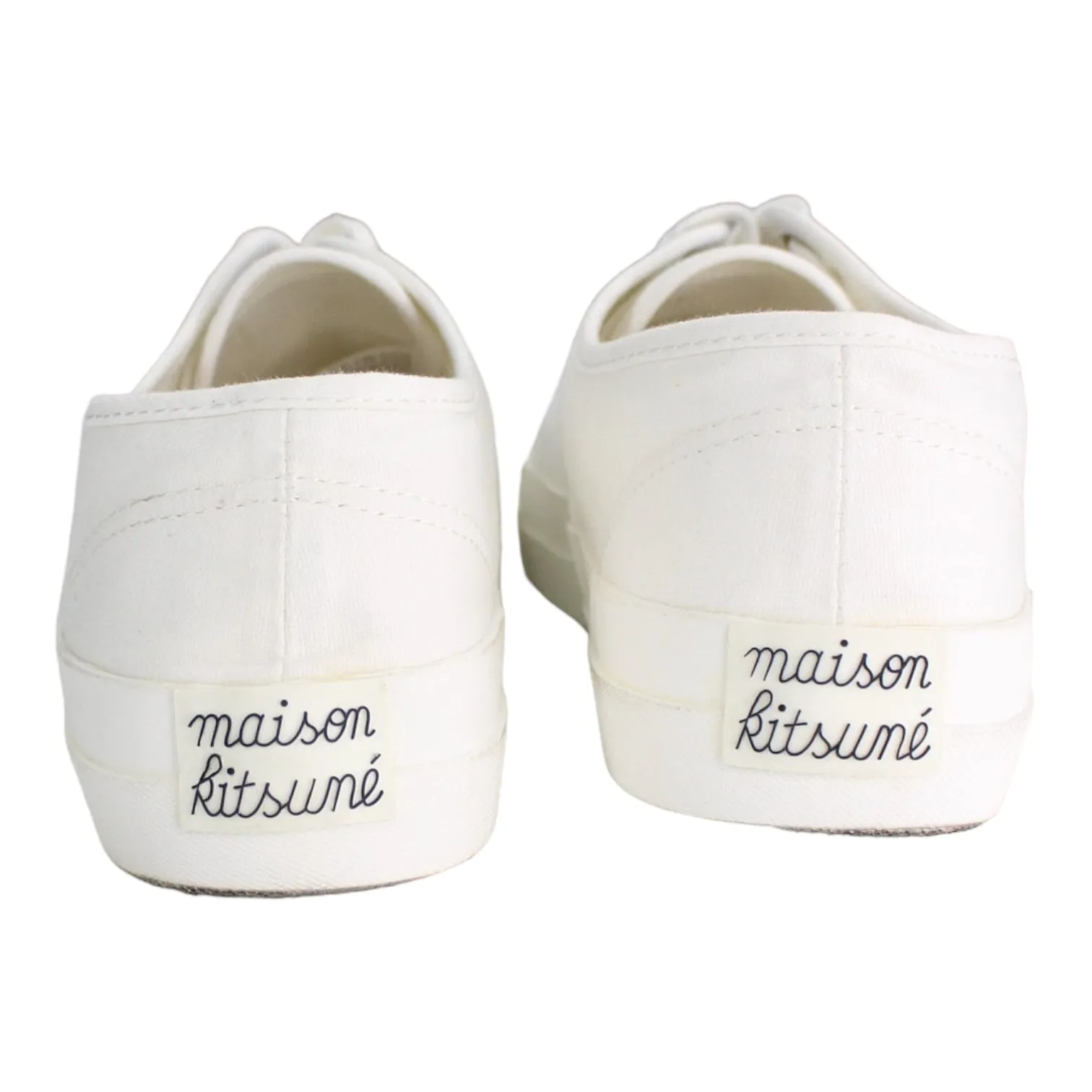 Maison Kitsume White Canvas Sneaker