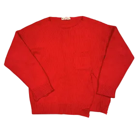 Marni 'Red' Destroyed Knit Sweater