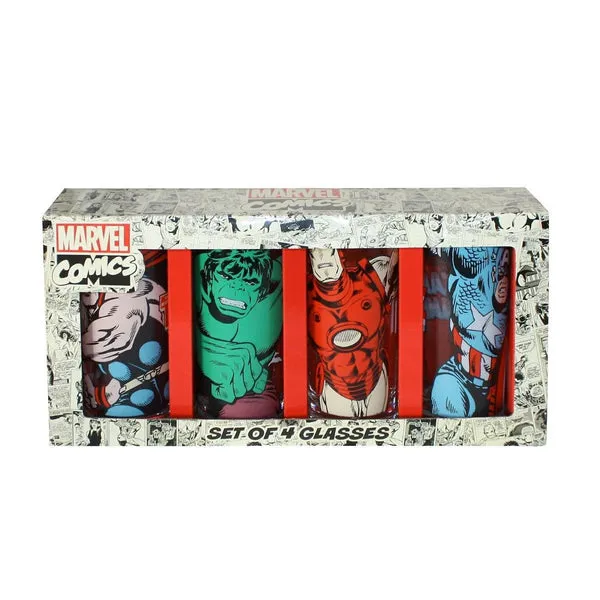 Marvel Comics Glasses Set (Set of 4)