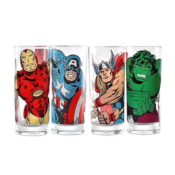 Marvel Comics Glasses Set (Set of 4)