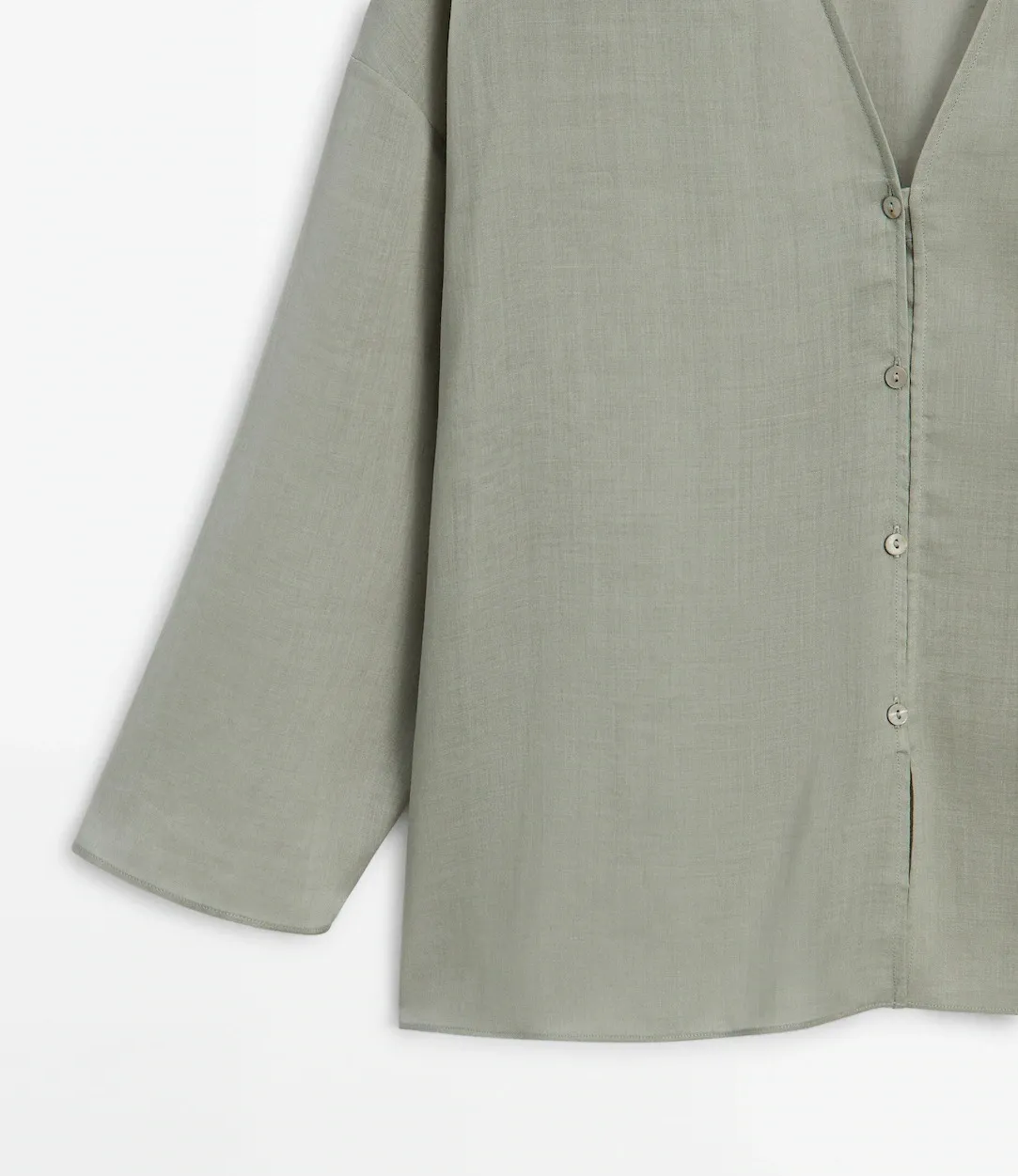 Massimo Dutti  |Linen Plain Shirts & Blouses