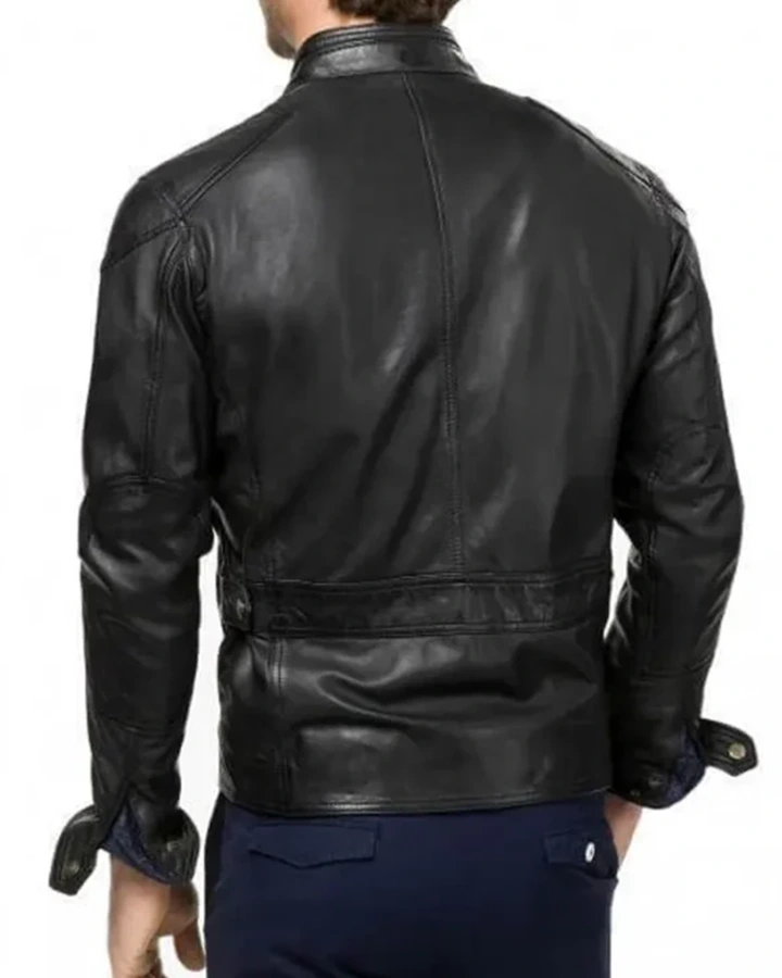 Men Bluster Biker Leather Black Jacket | William Jacket