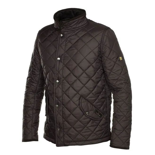 MEN DIAMOND QUILTED JACKET WITH LIGHT PADDING Brown turkish