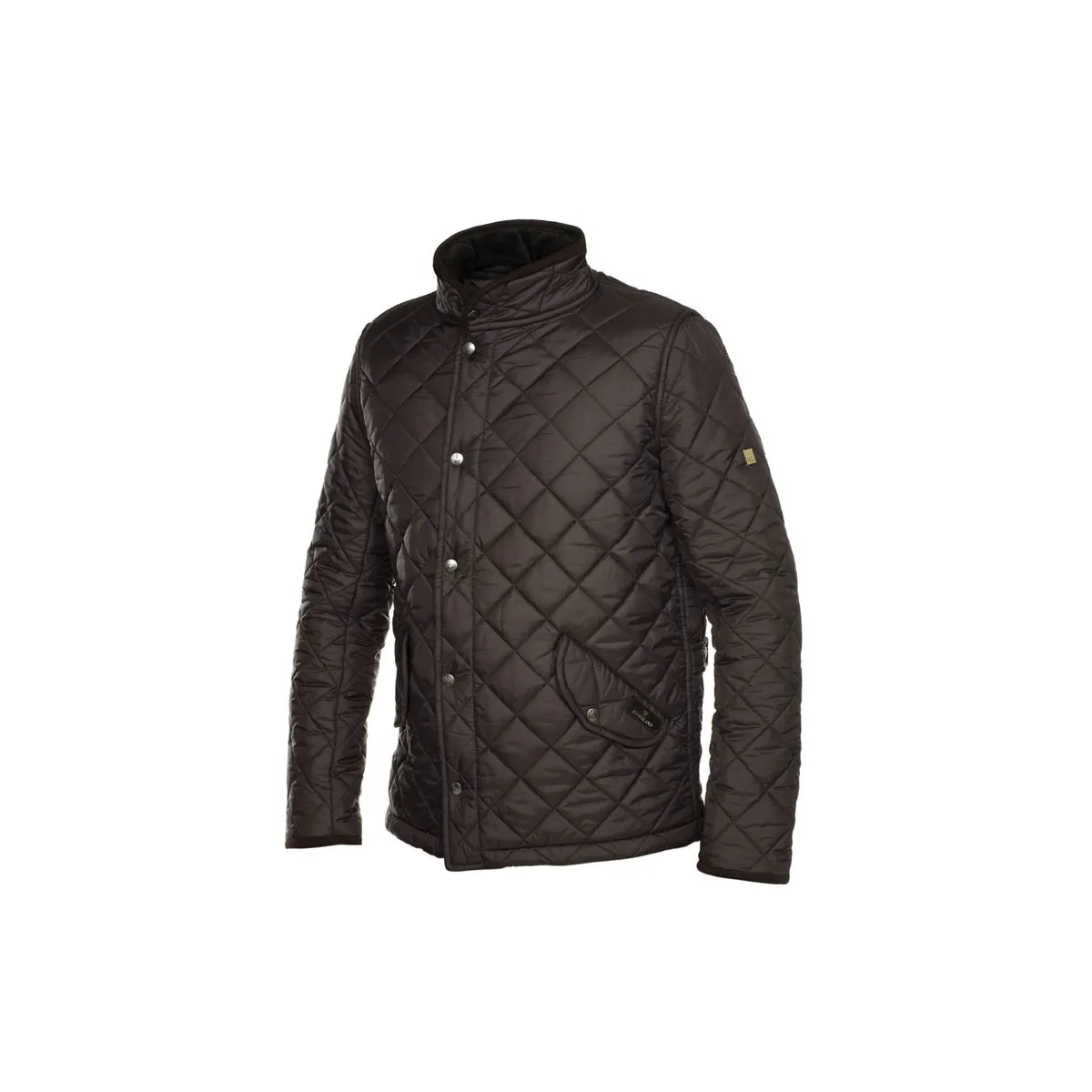 MEN DIAMOND QUILTED JACKET WITH LIGHT PADDING Brown turkish