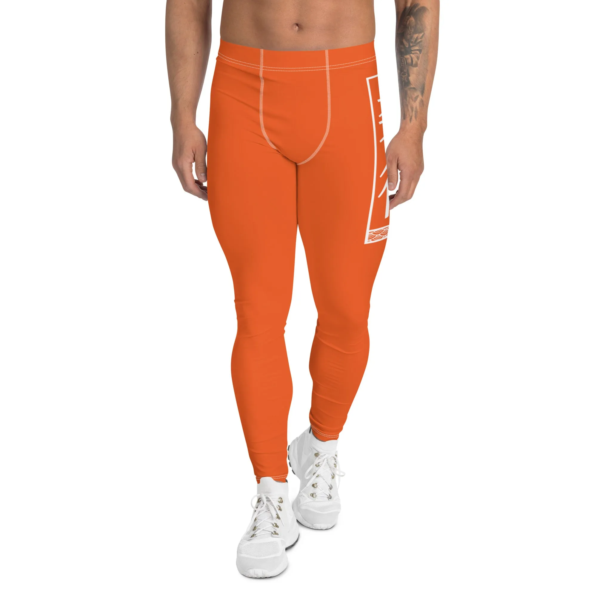 Men's Athletic Workout Leggings For Jiu Jitsu 012 - Flamingo