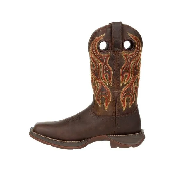 Men's Durango Rebel Dark Chestnut Brown Wide Sq Toe Boot DDB0317