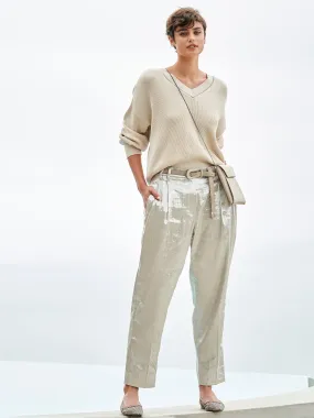 Metallic Linen Pant