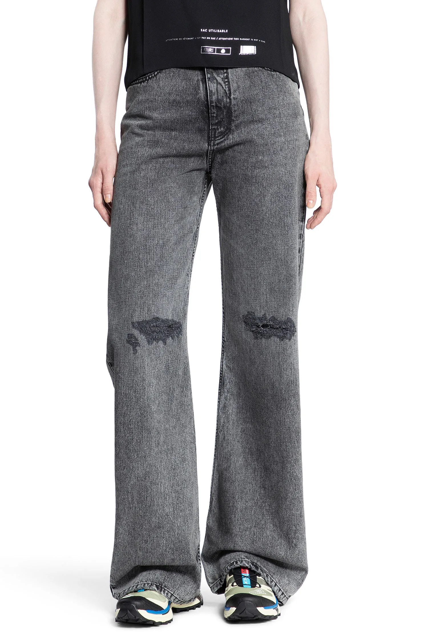 mm6 maison margiela destroyed 5 pocket baggy jeans