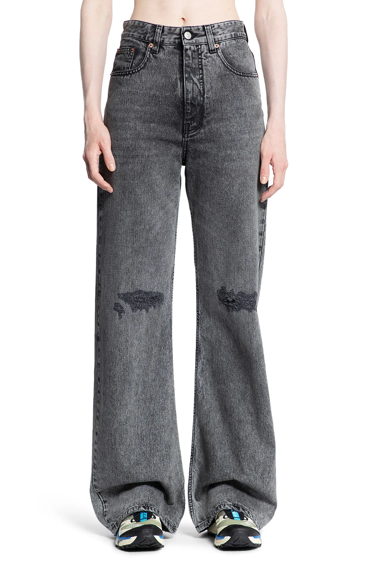 mm6 maison margiela destroyed 5 pocket baggy jeans