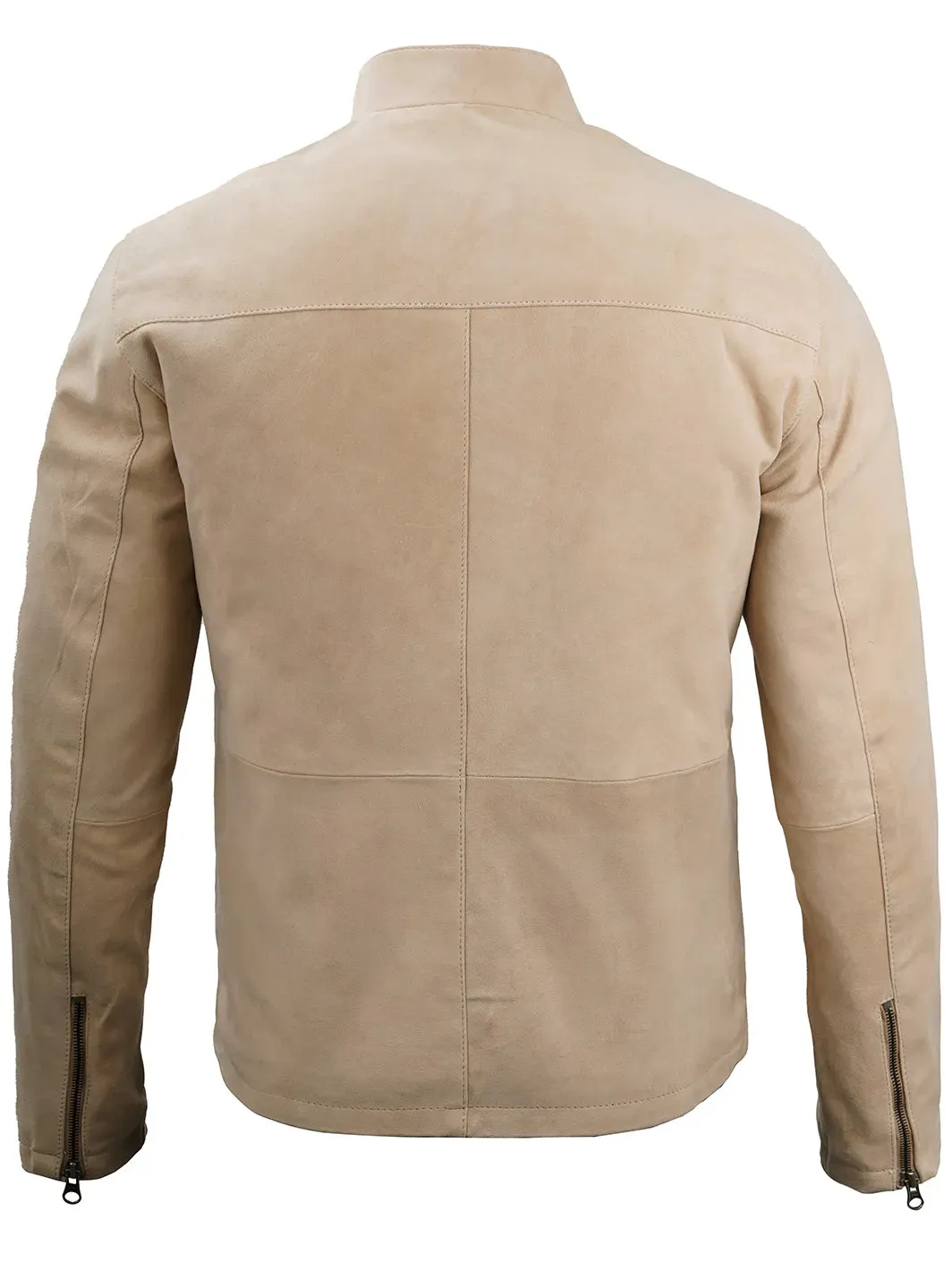 Morocco Men's Camel Suede Leather Jacket