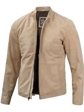 Morocco Men's Camel Suede Leather Jacket