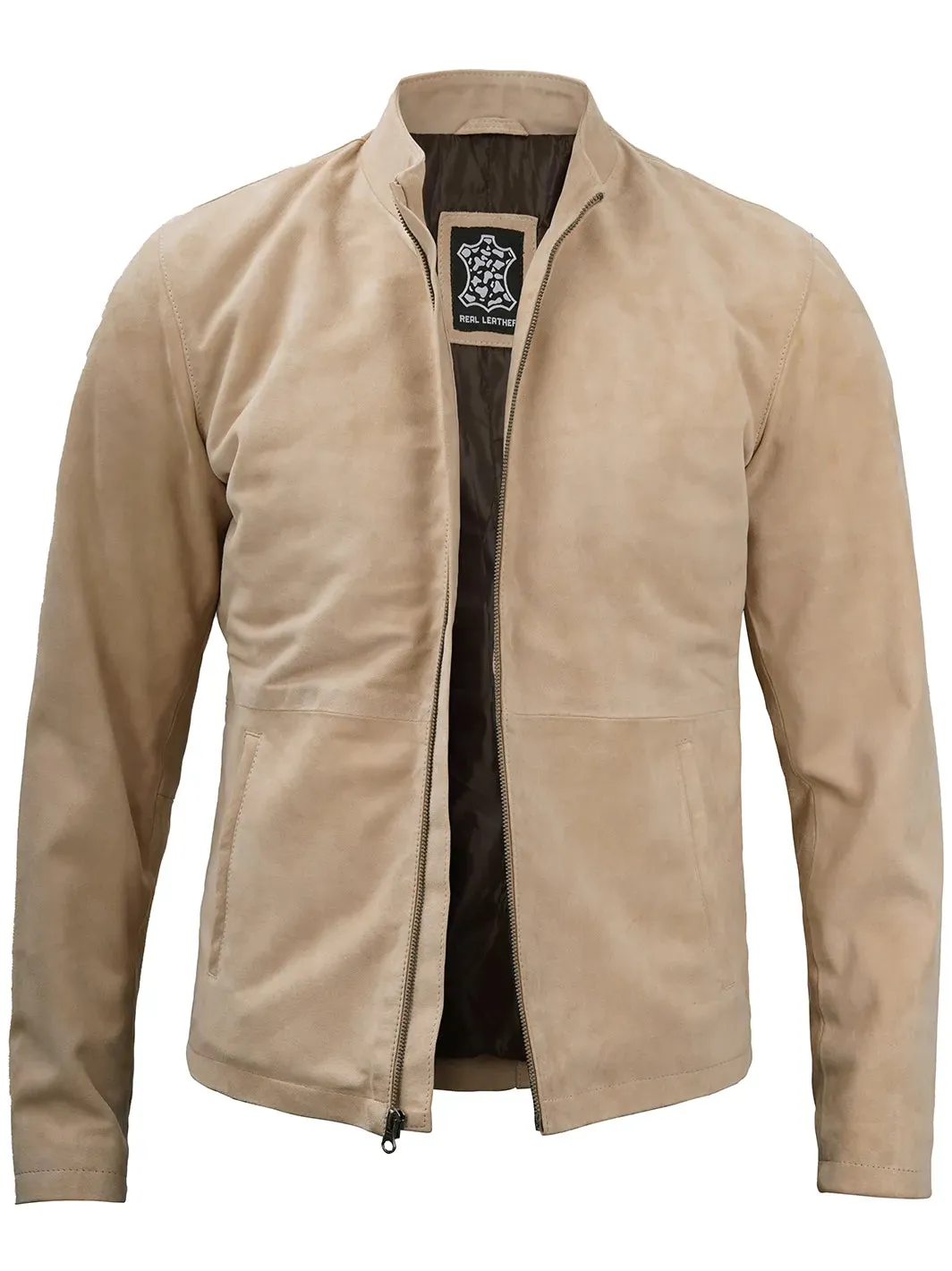 Morocco Men's Camel Suede Leather Jacket