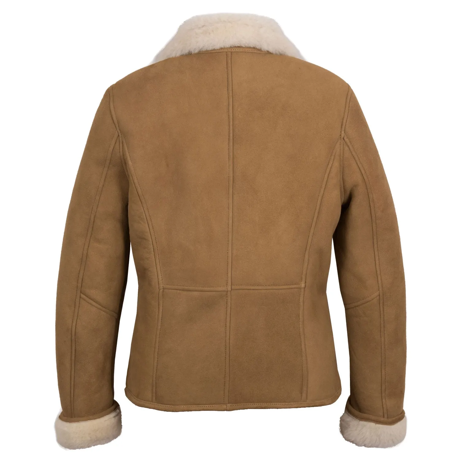 Nadia Ladies Luxury Tan Sheepskin jacket