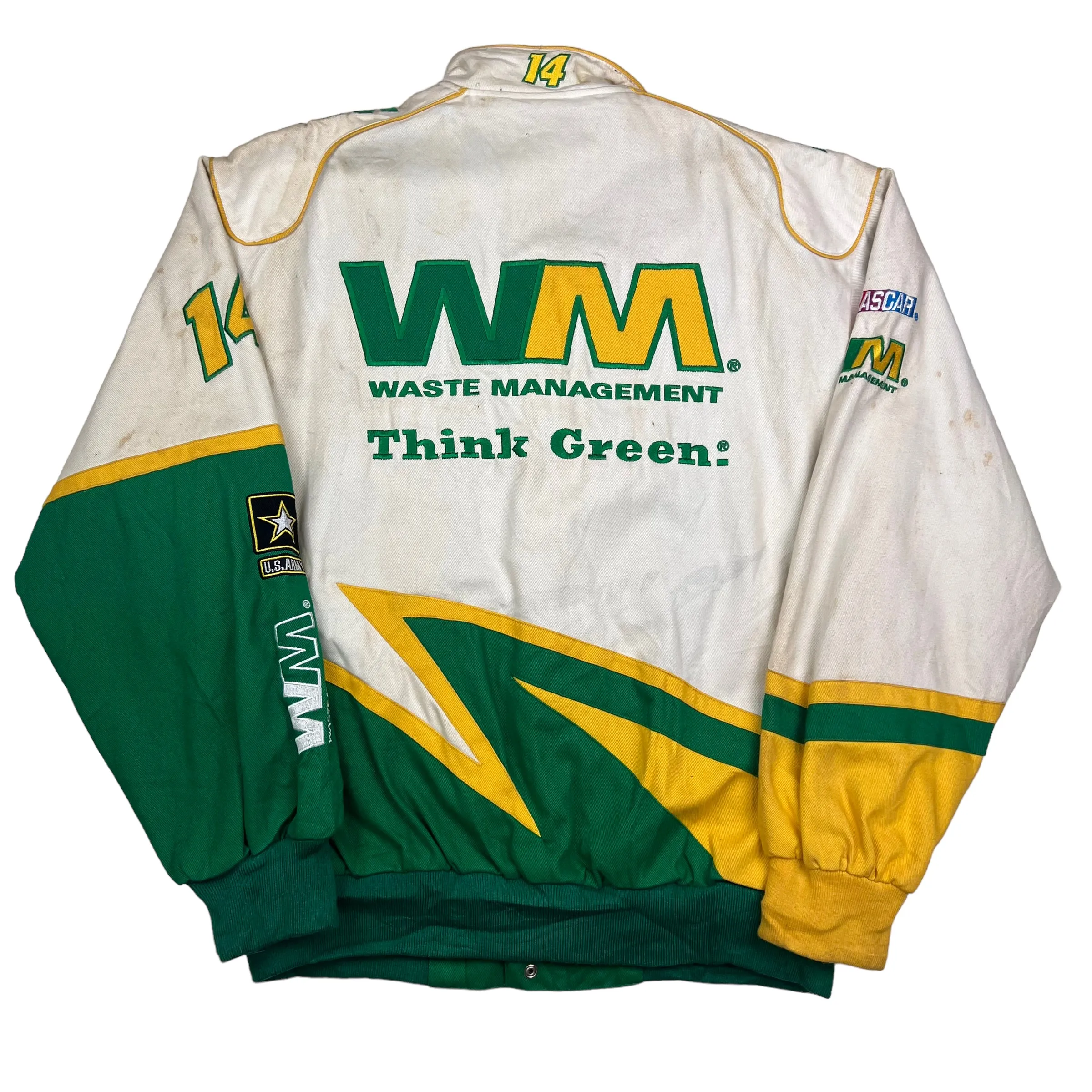 NASCAR White Green Racing Jacket