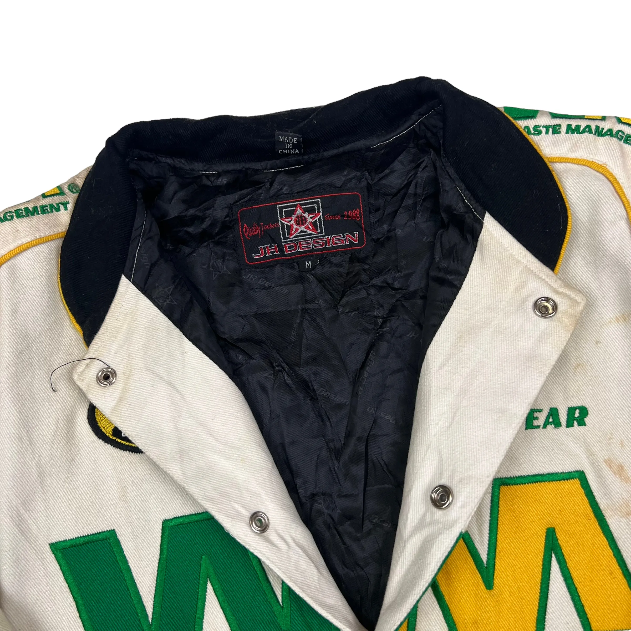 NASCAR White Green Racing Jacket