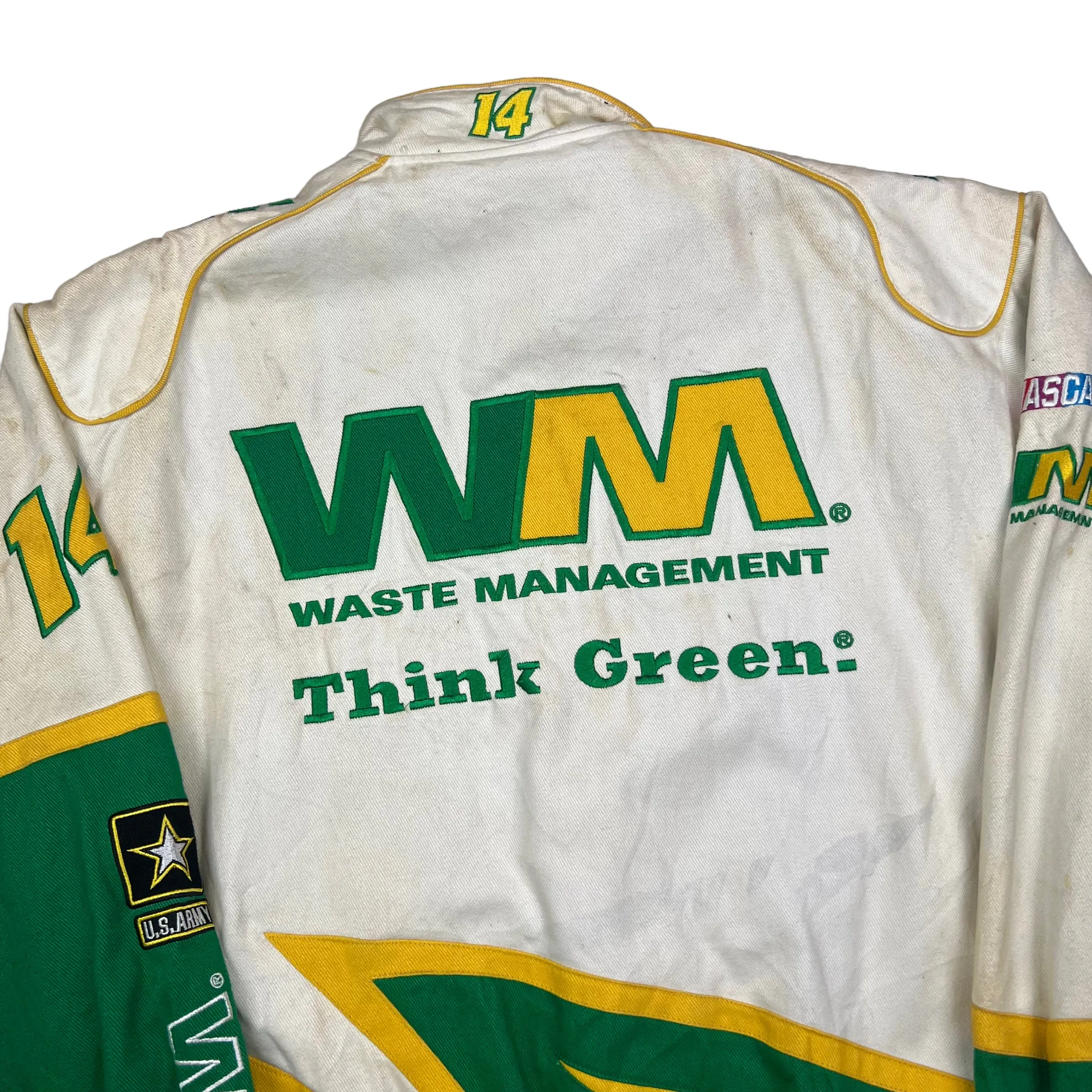 NASCAR White Green Racing Jacket