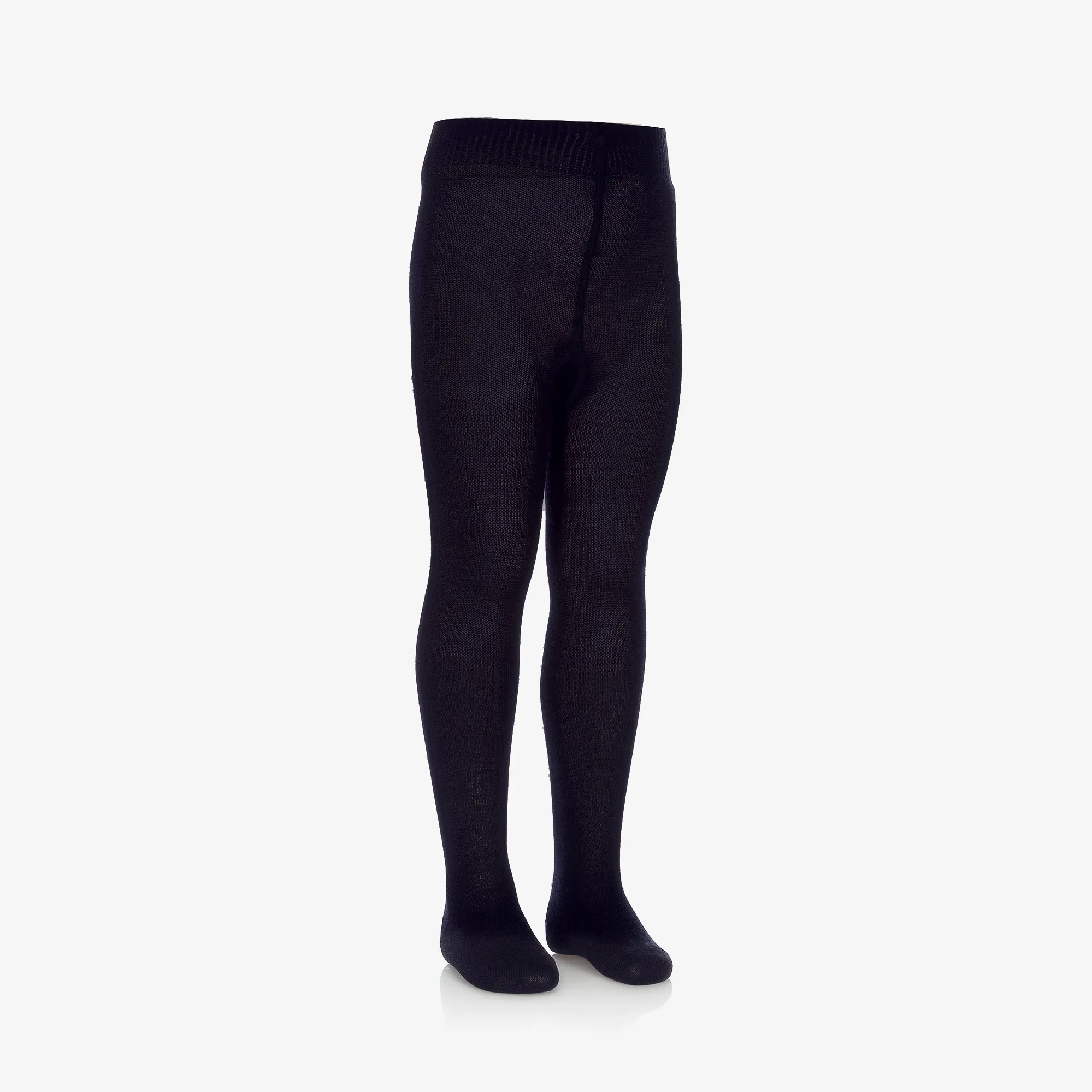 Navy Blue Knitted Wool Tights