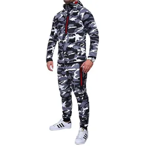 New Camouflage Printed Men's Set - Joggers & Jacket