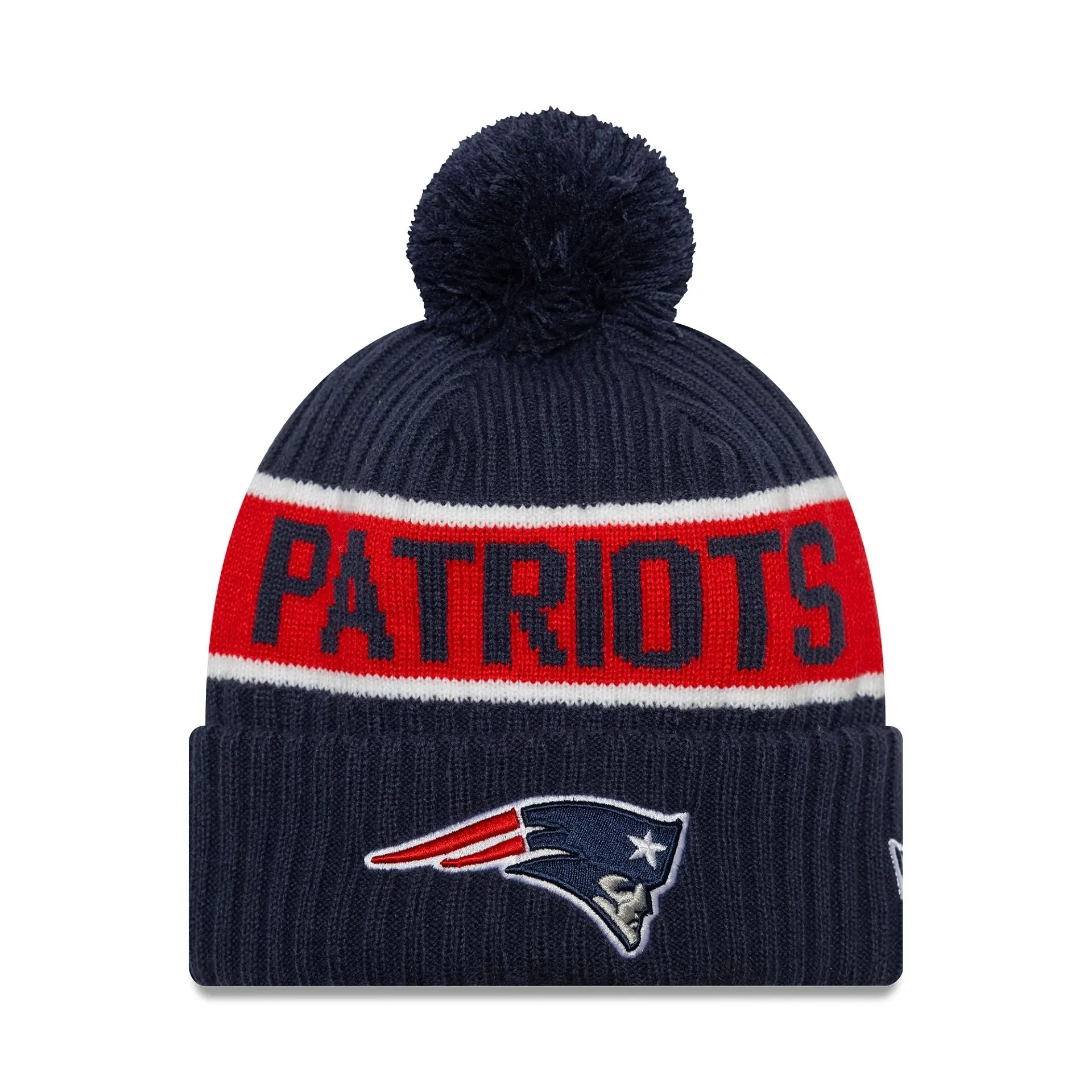 New England Patriots NFL International Series Games London 2024 Navy Sportknit Beanie Hat