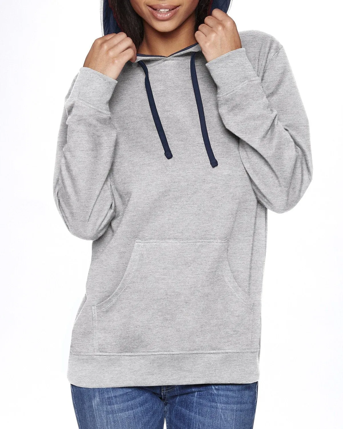 Next Level French Terry Pullover Hoody 9301 Heather Gr/Mid Ny