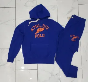 Nwt Polo Ralph Lauren Royal Blue/Orange Athl Div 17 Sweatsuit