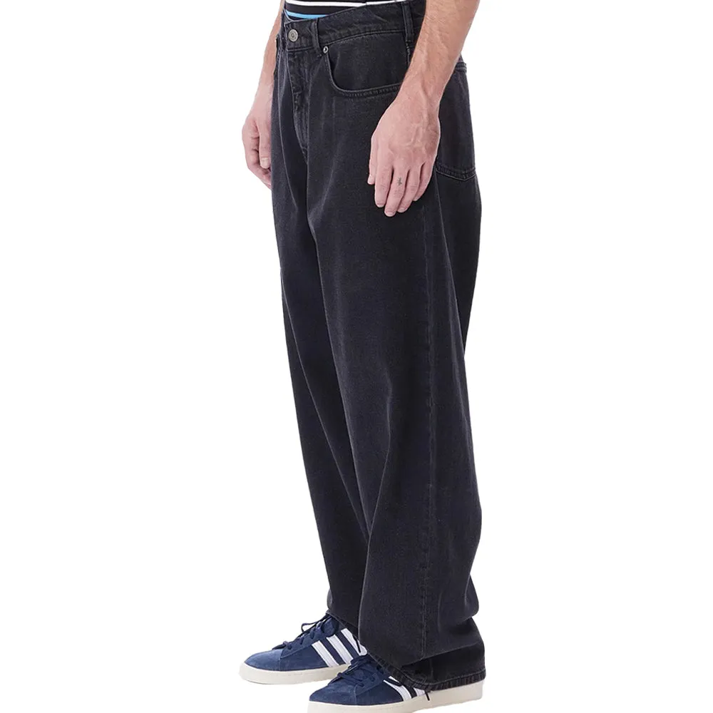 OBEY BIGWIG BAGGY DENIM PANT // FADED BLACK