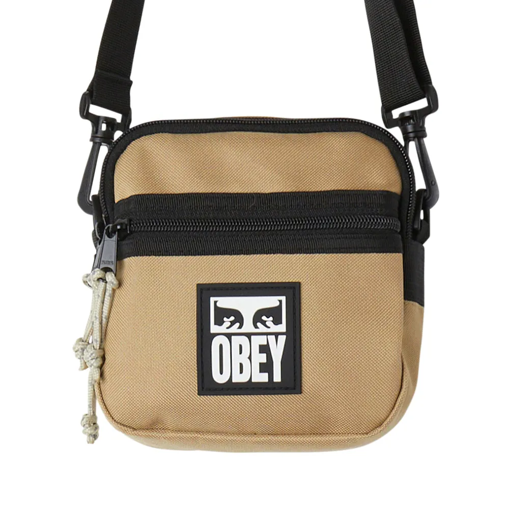 OBEY SMALL MESSENGER BAG // CARAMEL BROWN