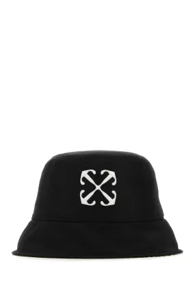 Off White Black Nylon Bucket Hat