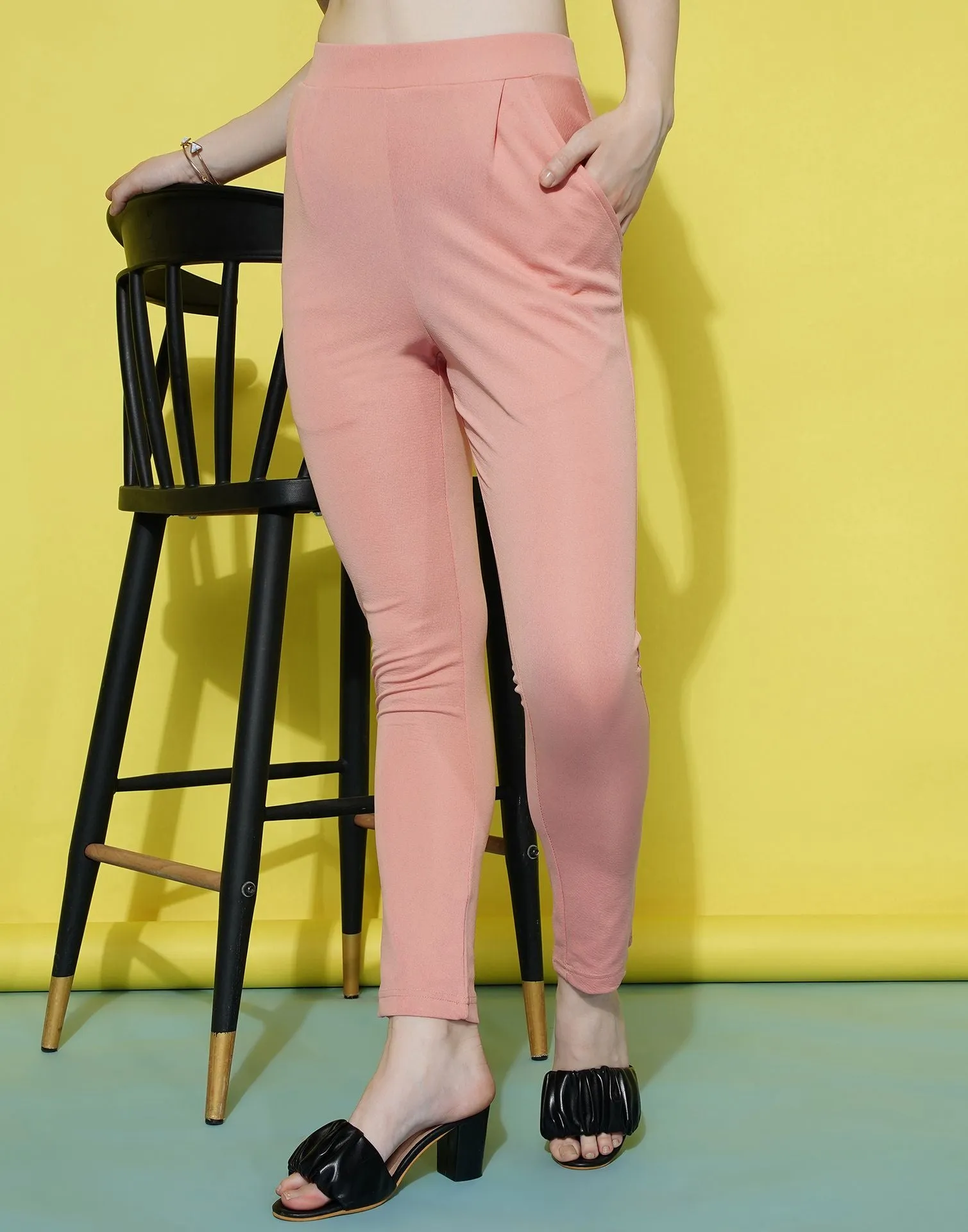 Peach Leggings Fit Pant