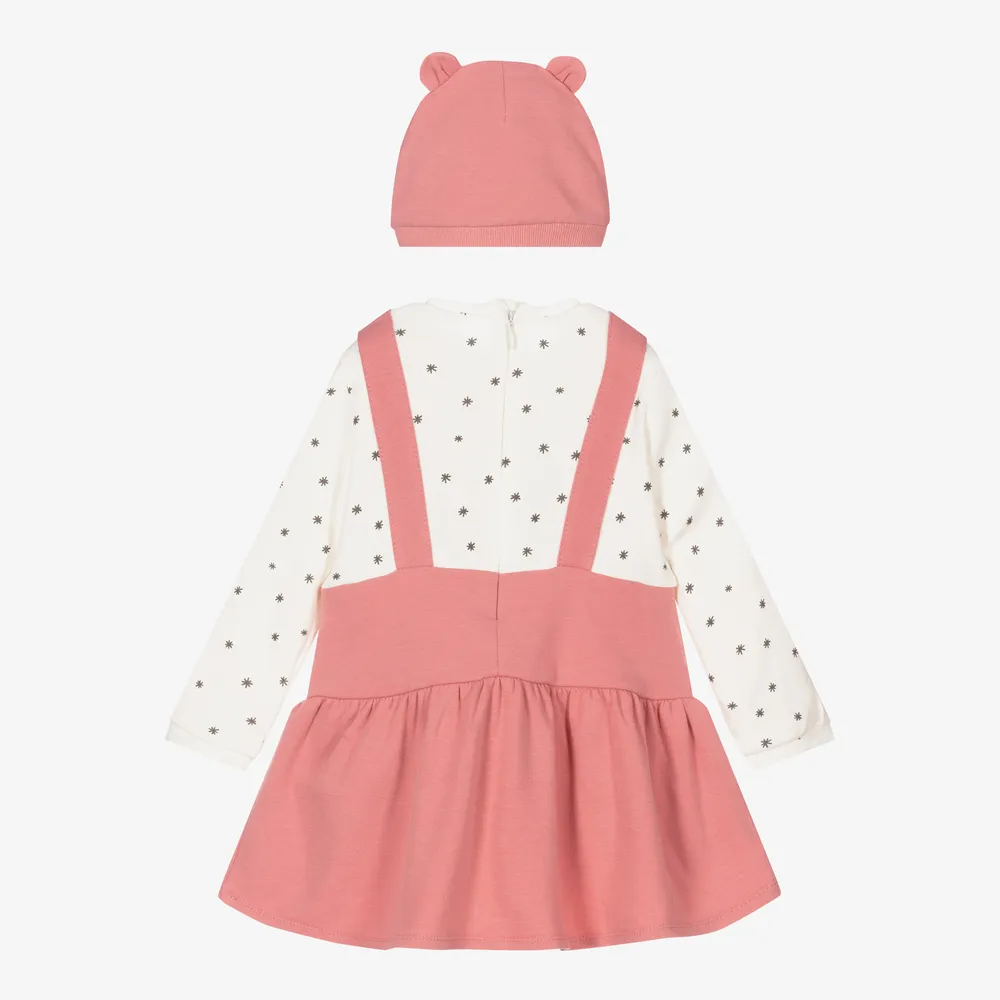 Pink Bear Dress & Hat Set