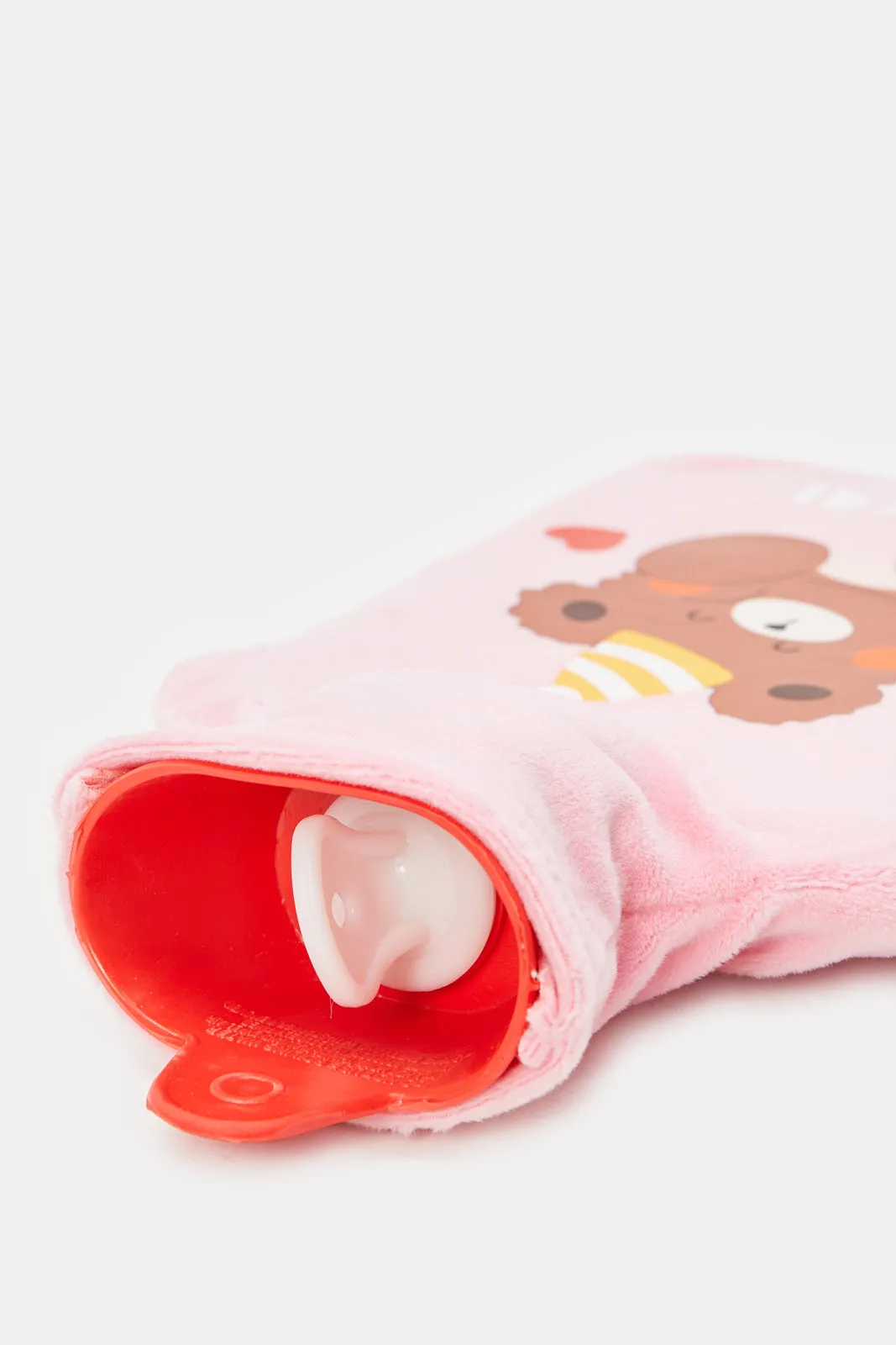 Pink Hot Water Bag With Kintted Cover