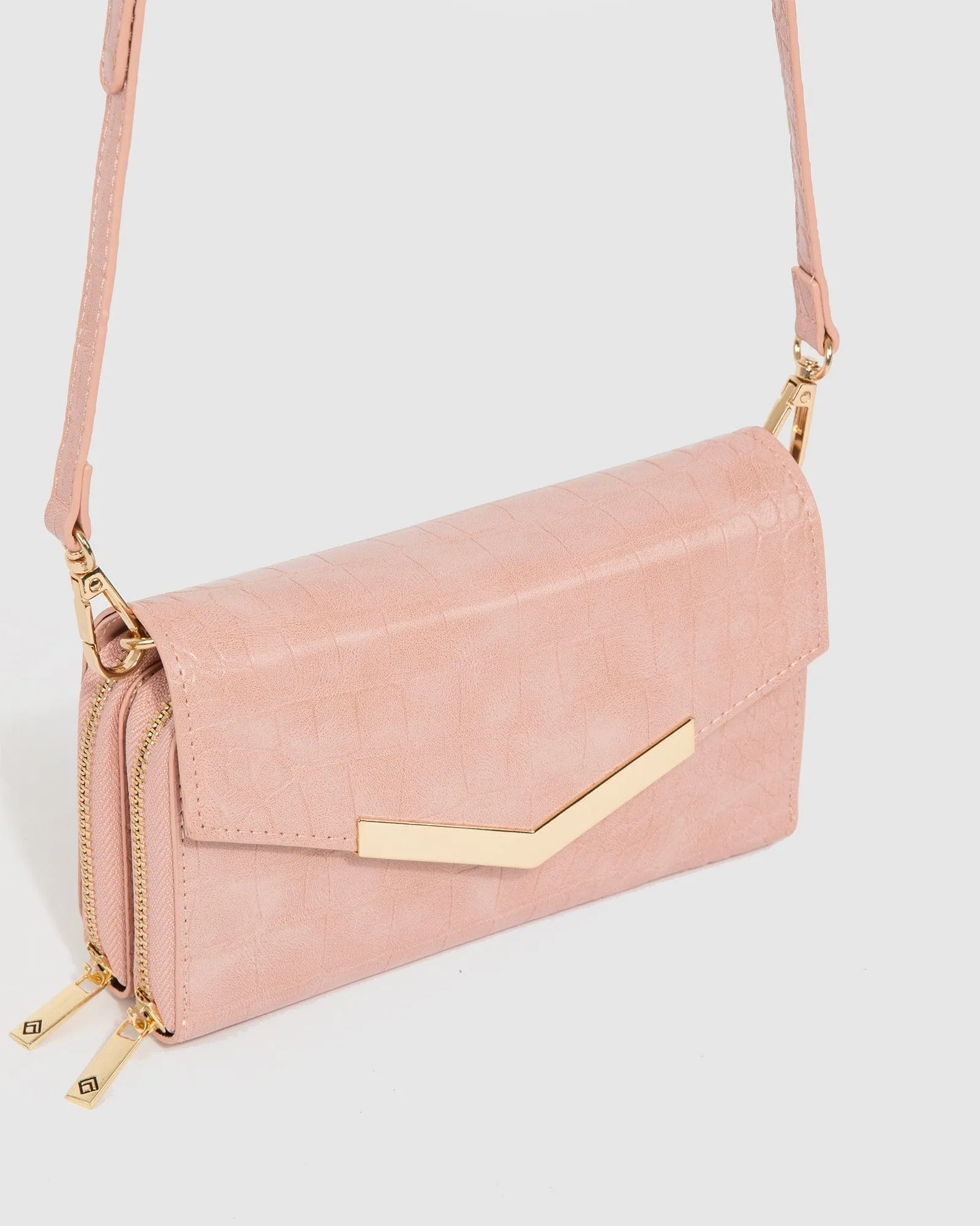 Pink Mia Wallet Crossbody Bag