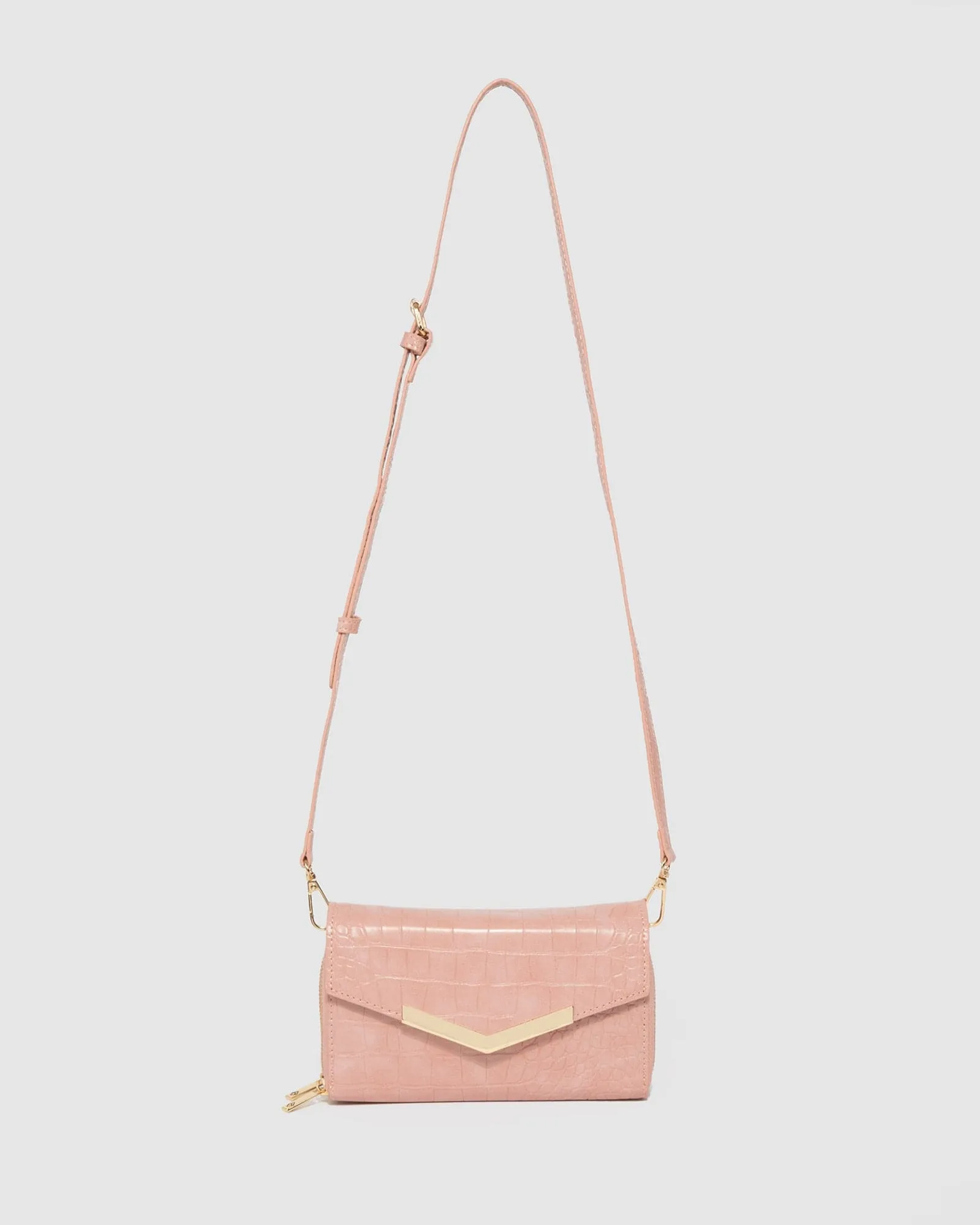 Pink Mia Wallet Crossbody Bag