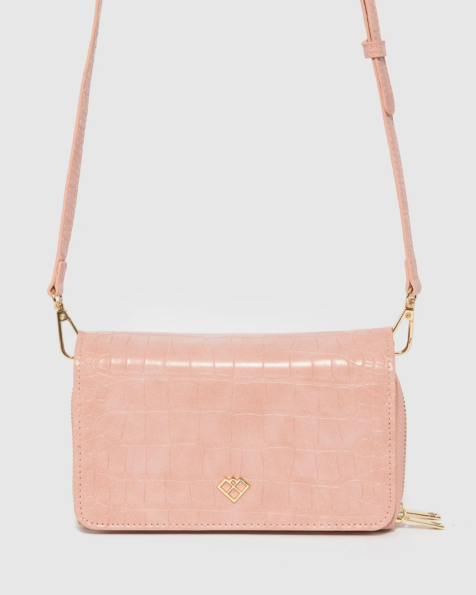 Pink Mia Wallet Crossbody Bag