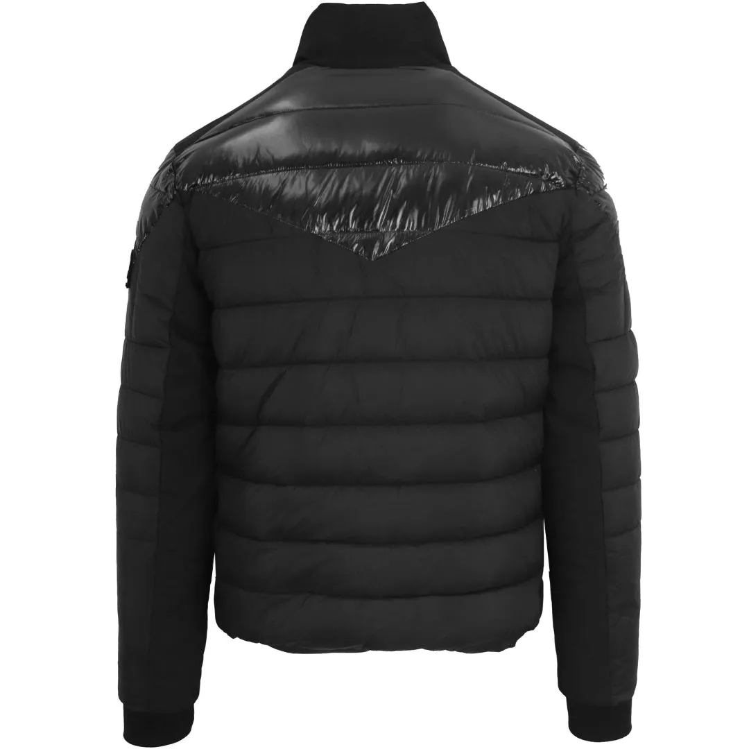 Plein Sport Plain Quilted Black Jacket