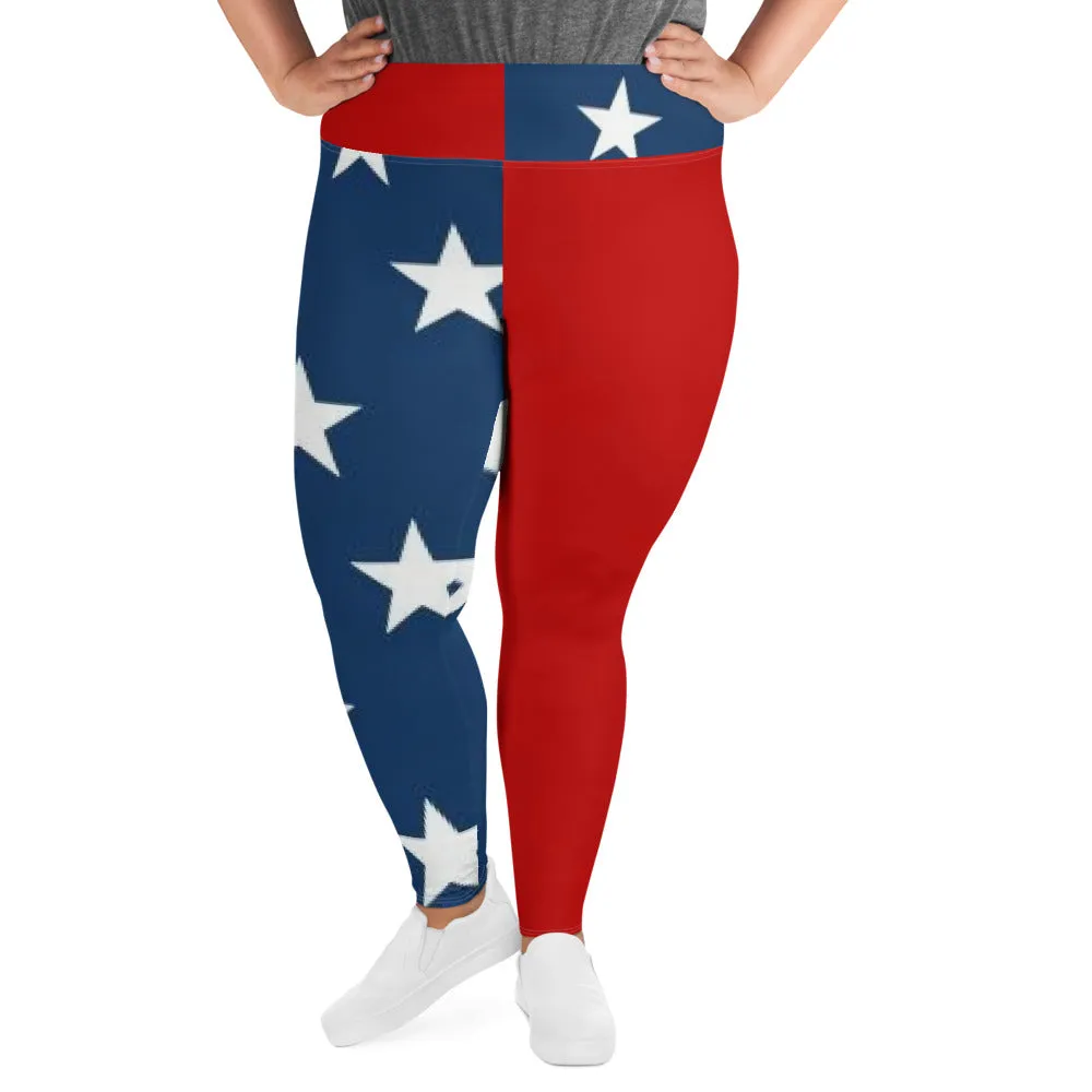 Plus Size Leggings 2x-6x Stars and Stripes