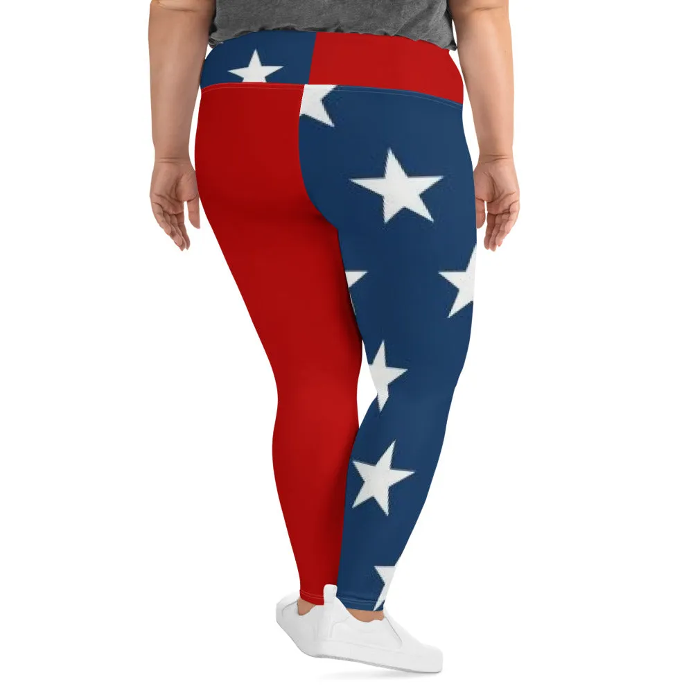 Plus Size Leggings 2x-6x Stars and Stripes