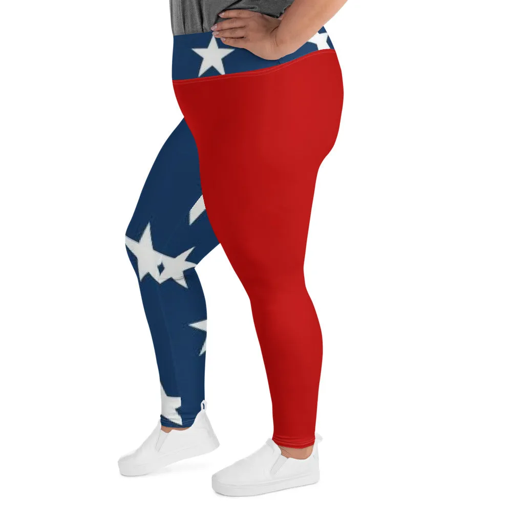 Plus Size Leggings 2x-6x Stars and Stripes