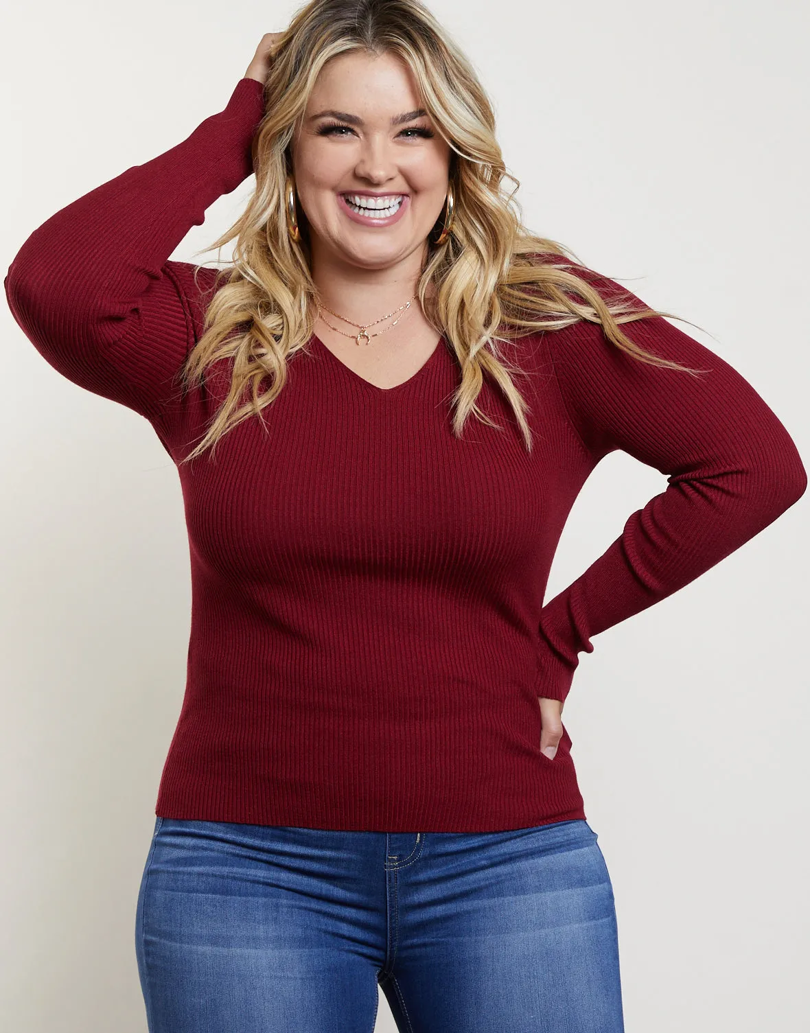 Plus Size You and V Sweater