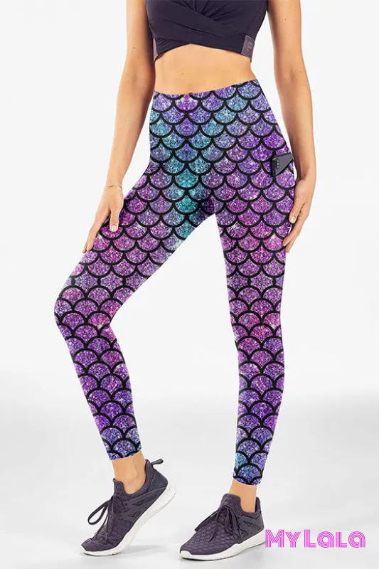 Pocketed Legging OS (Glitter Mermaid)