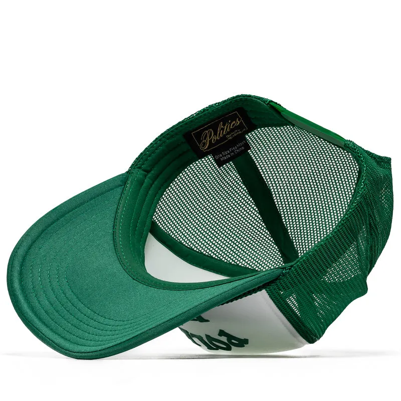 Politics As Usual Trucker Hat - Green