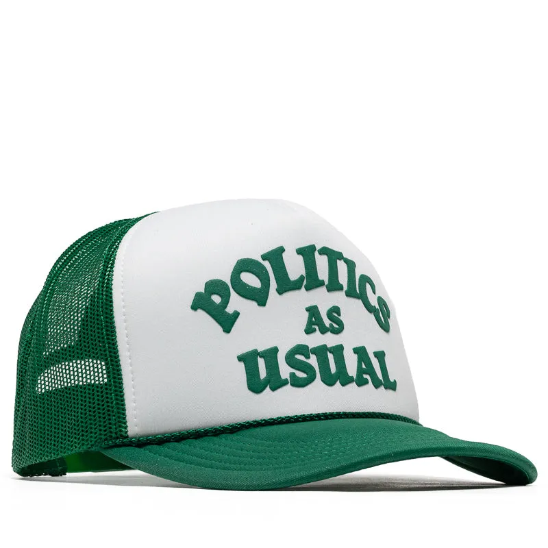 Politics As Usual Trucker Hat - Green