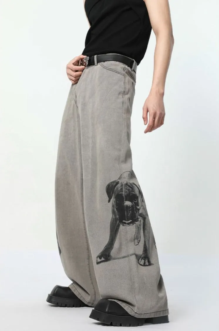 Printed Dog Jeans