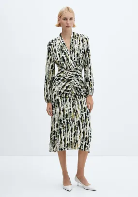 Printed dress with ruffled detail