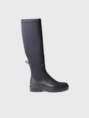 Rain boot for women in rubber and lycra - CARDIFF