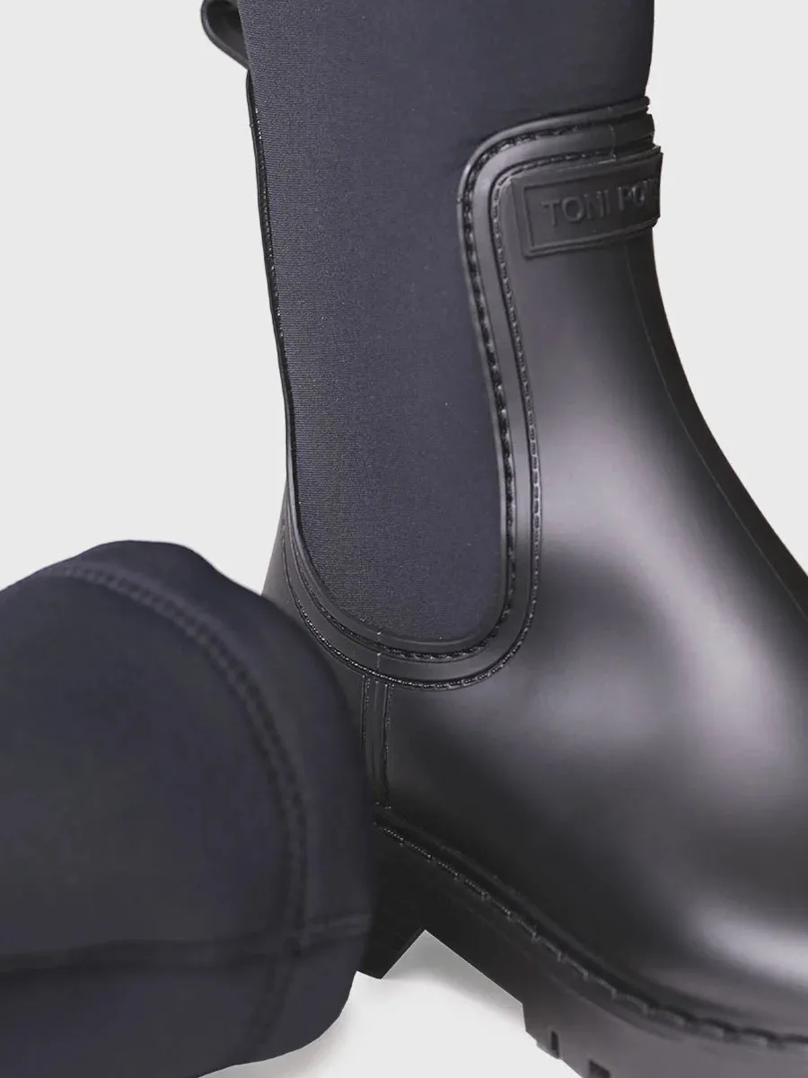 Rain boot for women in rubber and lycra - CARDIFF