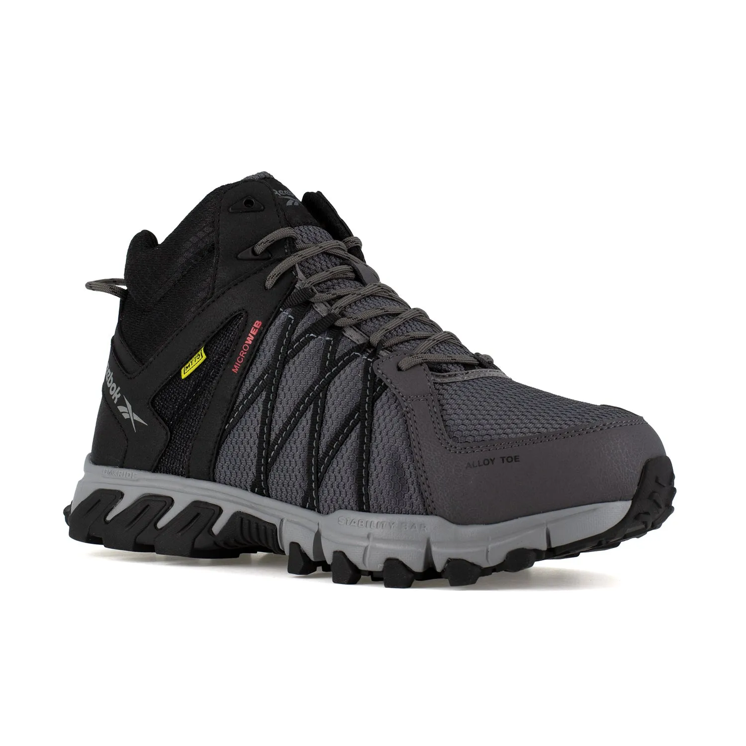 Reebok Mens Grey/Black Textile Work Boots Trailgrip Int MetGuard AT 6.5 M